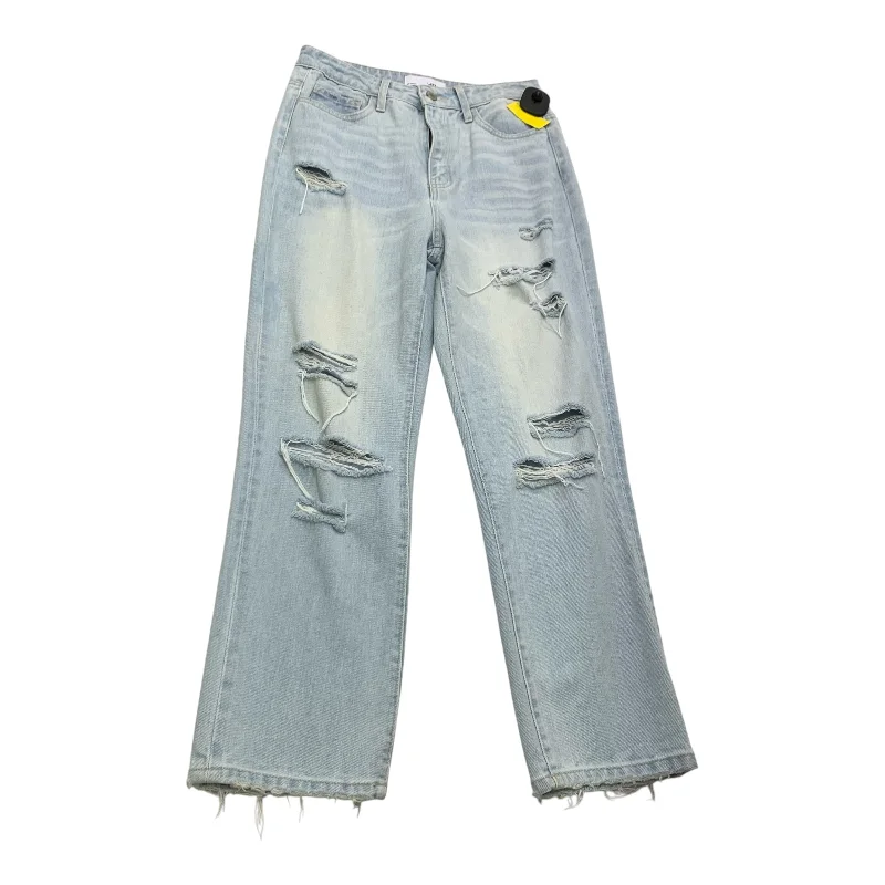 Elegant Dressing Jeans Straight By Vervet In Blue Denim, Size: 2