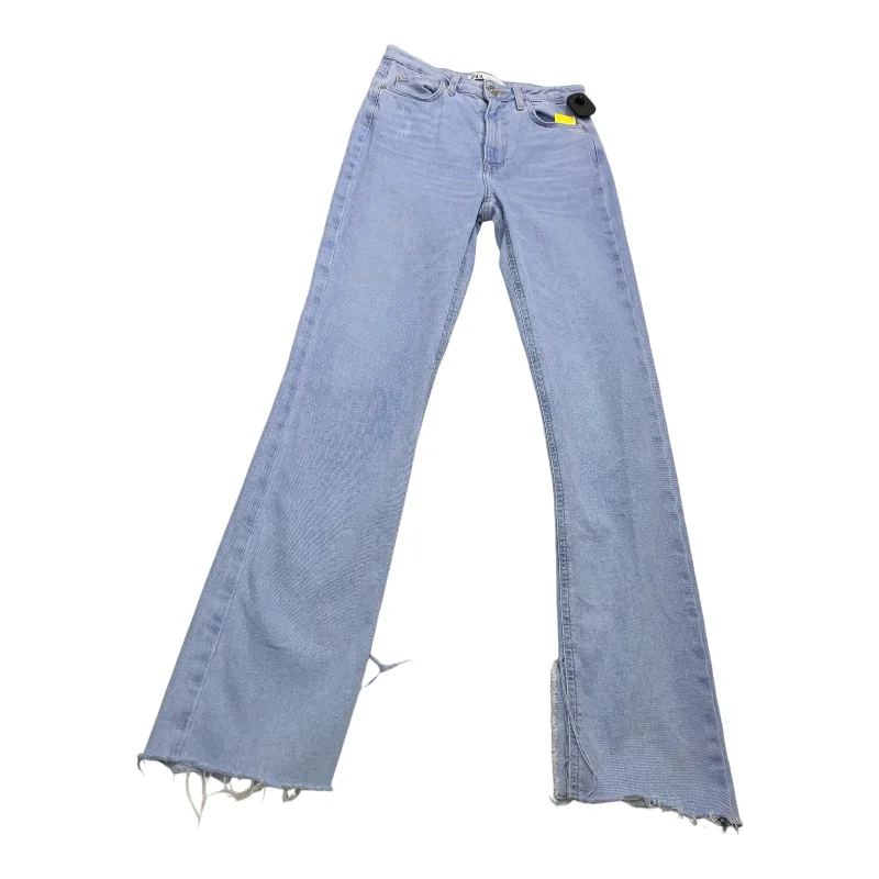 Classic And Versatile Jeans Straight By Zara In Blue Denim, Size: 4