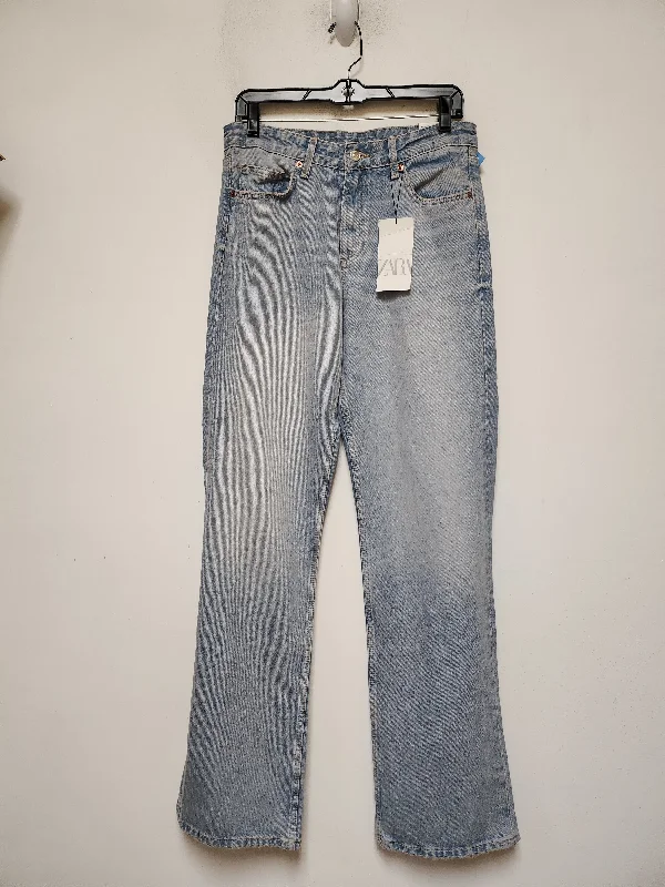 Effortless Dressing Jeans Straight By Zara In Blue Denim, Size: 6