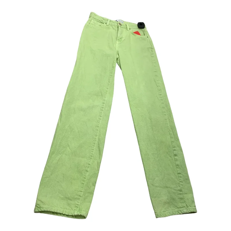 Artistic Temperament Jeans Straight By Zara In Green Denim, Size: 0