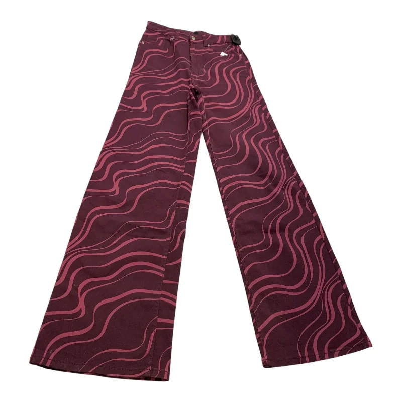 Soft Relaxation Wear Jeans Wide Leg By Divided In Purple Denim, Size: 2
