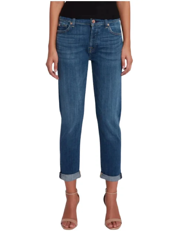 Soft Textures Josefina Boyfriend Jeans In Blue
