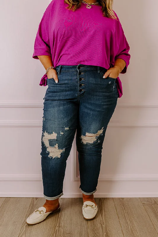 Soft Comfort Wear Judy Blue Mina High Waist Distressed Jean Curves