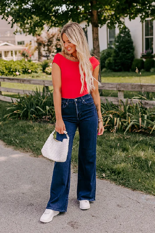 Minimal Style JUST USA Josephine High Waist Wide Leg Jean