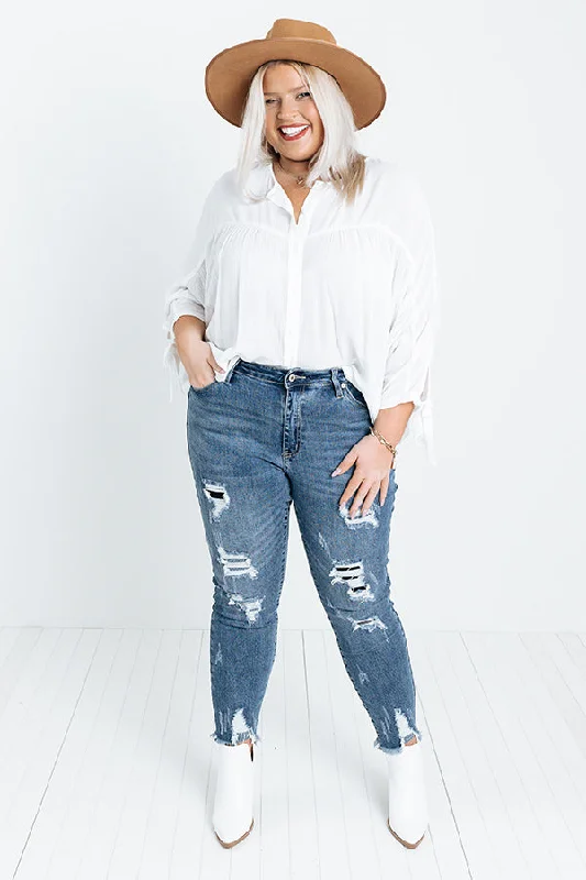 Classic Style KanCan The Jenson High Waist Distressed Ankle Skinny Curves