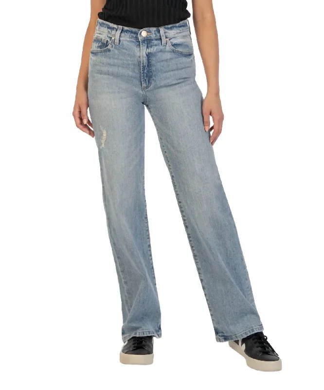 Warm Comfort Miller High Rise Wide Leg Jeans In Candescent