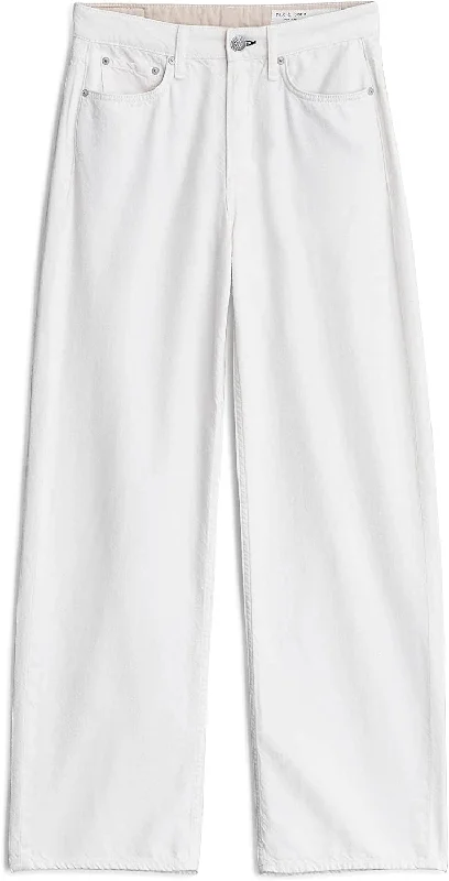 Stylish Comfort Rag & Bone Featherweight Logan Ecru Wide Leg Jeans