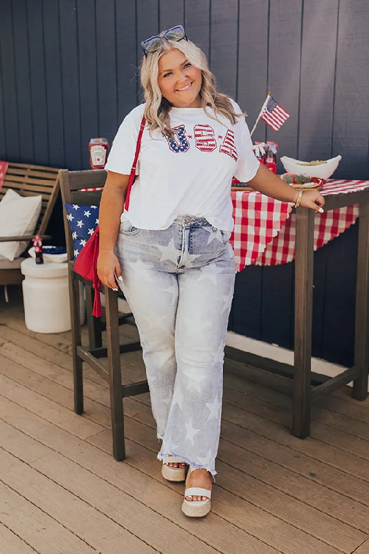Personalized Design Risen Chasing Stars High Waist Straight Leg Jean Curves