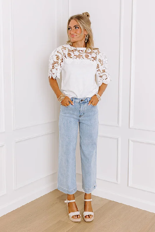 Romantic Data Risen Raelynn High Waist Wide Leg Jean in Light Wash