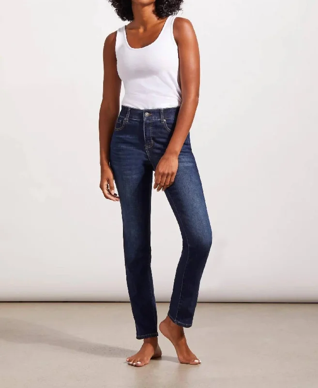 British Style Sophia Curvy Jeans In Deep Ocean