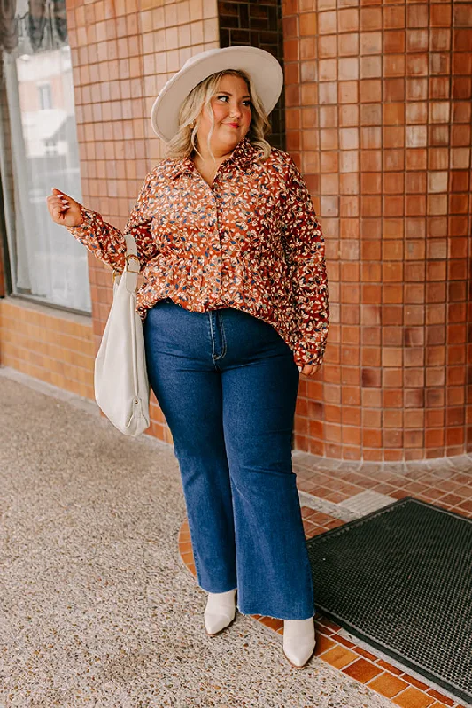 Chic Comfort The Adriana High Waist Wide Leg Jean in Dark Wash Curves
