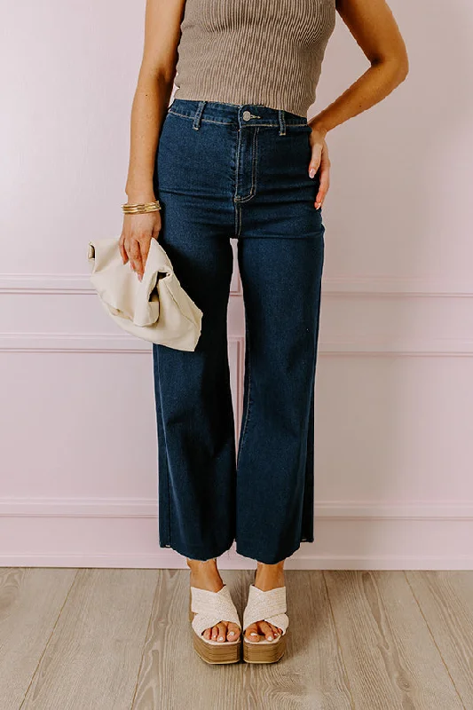 Celebrity Style The Adriana High Waist Wide Leg Jean in Dark Wash
