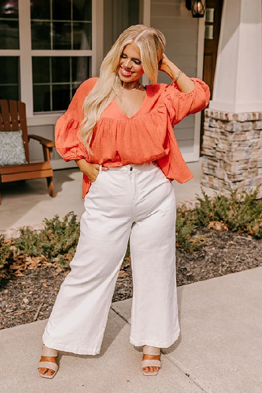 Personal Design The Dex High Waist Straight Leg Jean In Ivory Curves