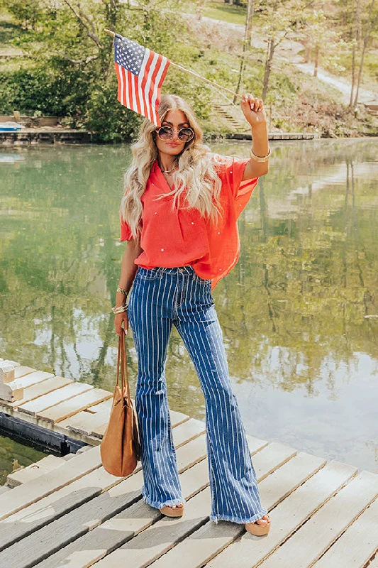 Fashionable Items The Stevie High Waist Stripe Flare
