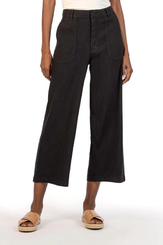 Relaxed Jackets Topaz Wide Leg Pants In Black