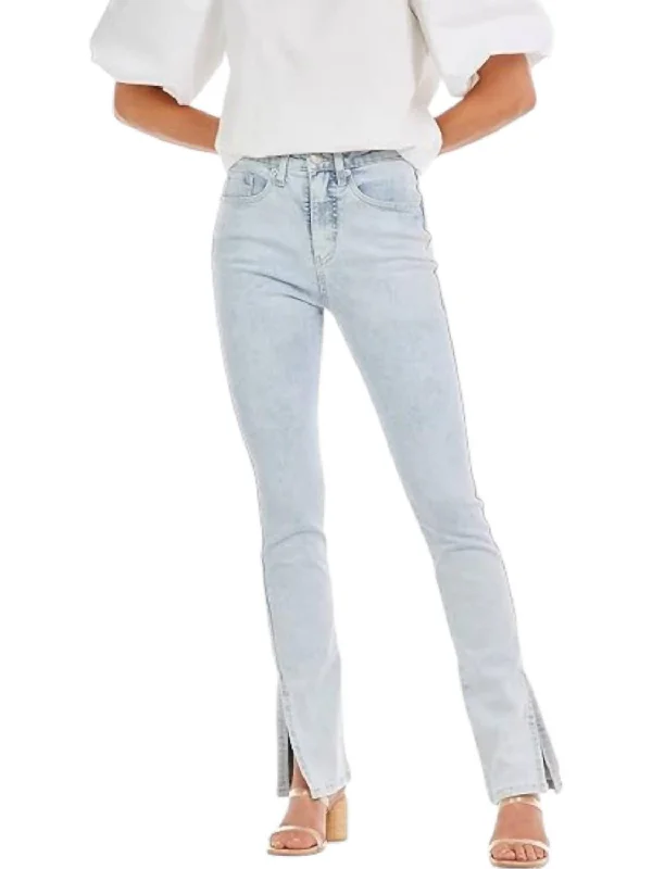 Daily Comfort Yorker Side Slit Jeans In Blue