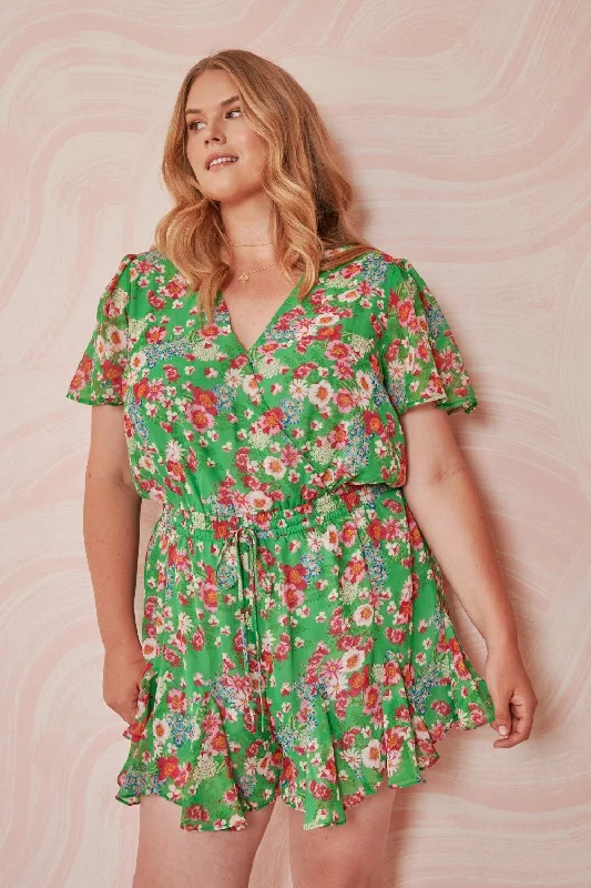 Integrated Design Akina Floral Babygirl Romper Curve