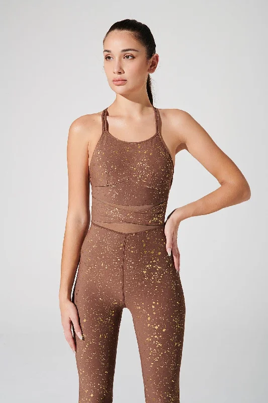 Knitted Design Aleyn Luminous Jumpsuit - Bronze