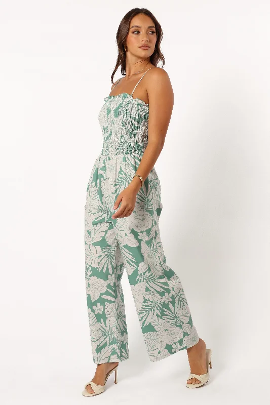 Fresh And Elegant Aneesa Jumpsuit - Sage