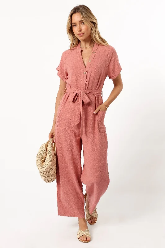 Versatile Comfort Archie Jumpsuit - Pink