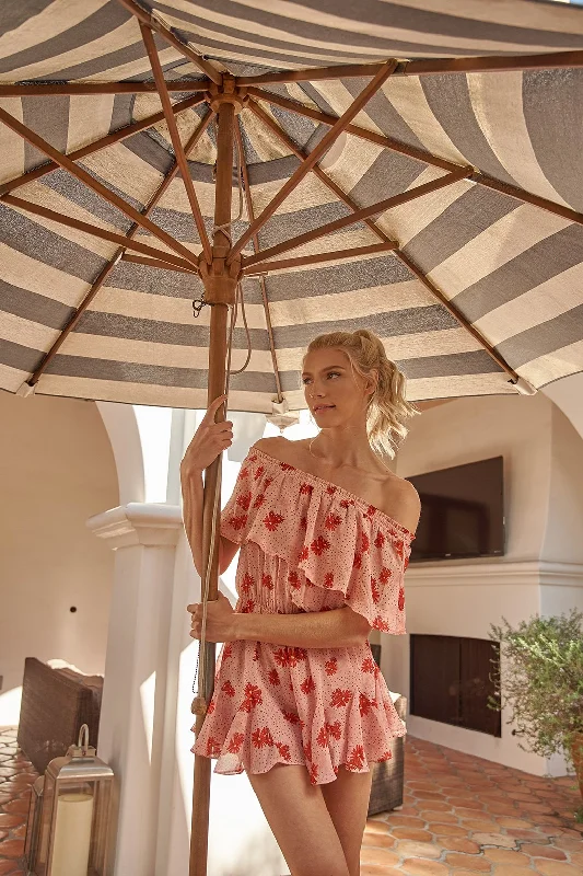 Soft Layers Besame Floral Off the Shoulder Romper