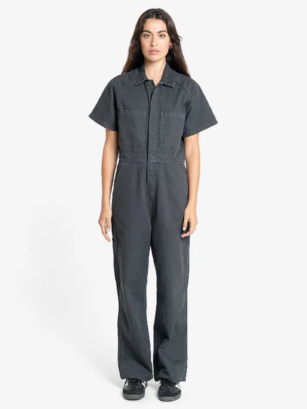 Personalized Wear Carpenter Short Sleeve Coverall - Dark Charcoal