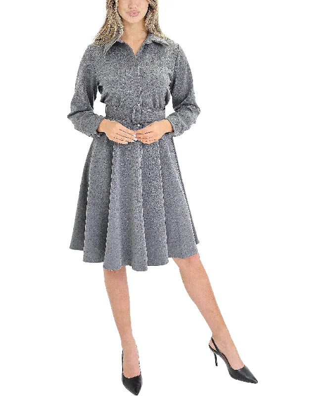 Crystal Accent Shirt Dress