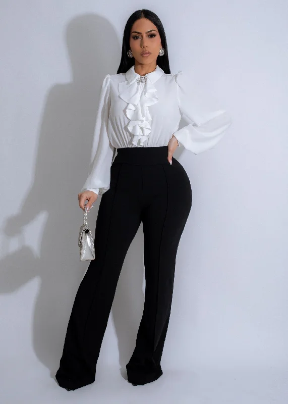 Soft Casuals Elegance Unveiled Rhinestone Jumpsuit Black