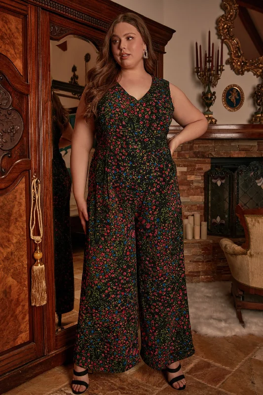 Design And Tailoring Garden State of Mind Larah Wide Leg Jumpsuit Curve