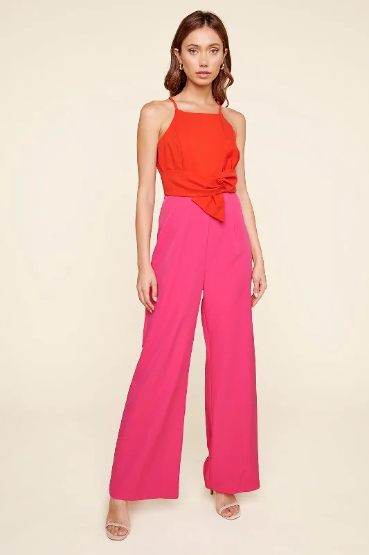 Classic Isn't She Lovely Tie Front Jumpsuit