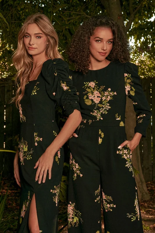 Romantic And Fresh Jasleen Floral Wide Leg Jumpsuit
