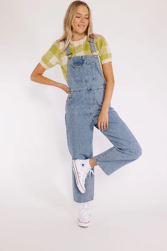 Fresh And Natural Maeven Overalls in Blue Denim