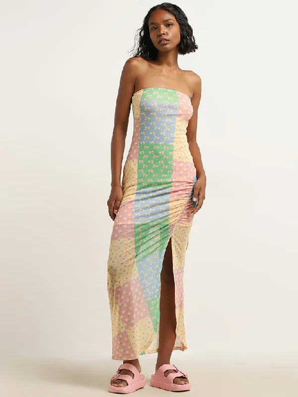 Sweet Breath Nuon Multicolour Floral Printed Bodycon Dress