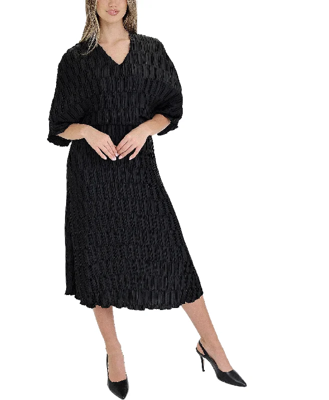 Popover Crinkle Midi Dress