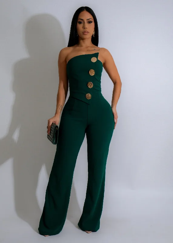 Cute Style Regal Ascent Jumpsuit Green