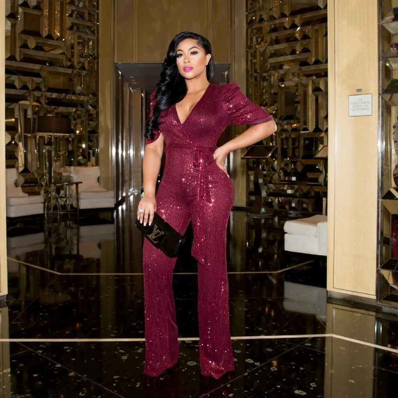 Elegant Wear "Showstopper" Sequin Jumpsuit
