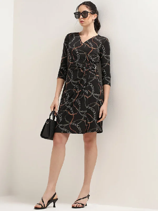 Weekend Style Wardrobe Black Wrap Dress