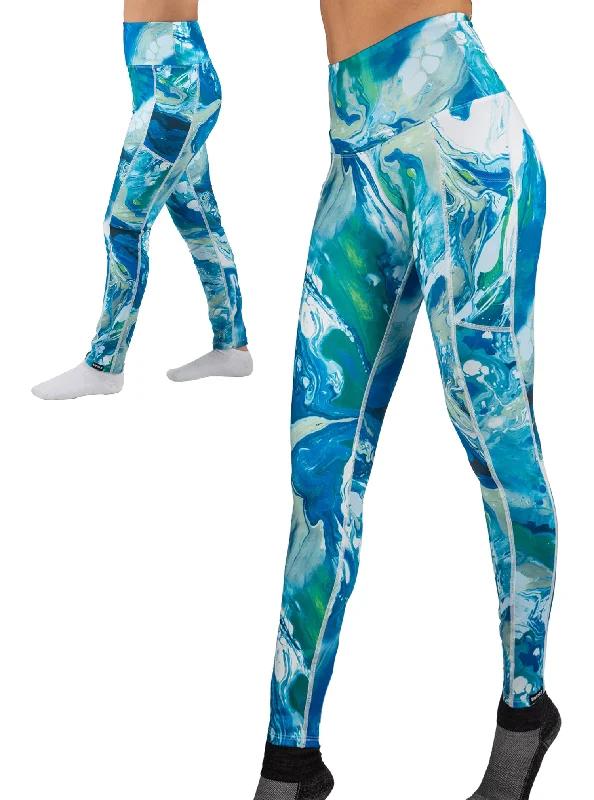 Retro Fashion 2 Pack Mommy & Me Bundle Eco Marble Blue Legging