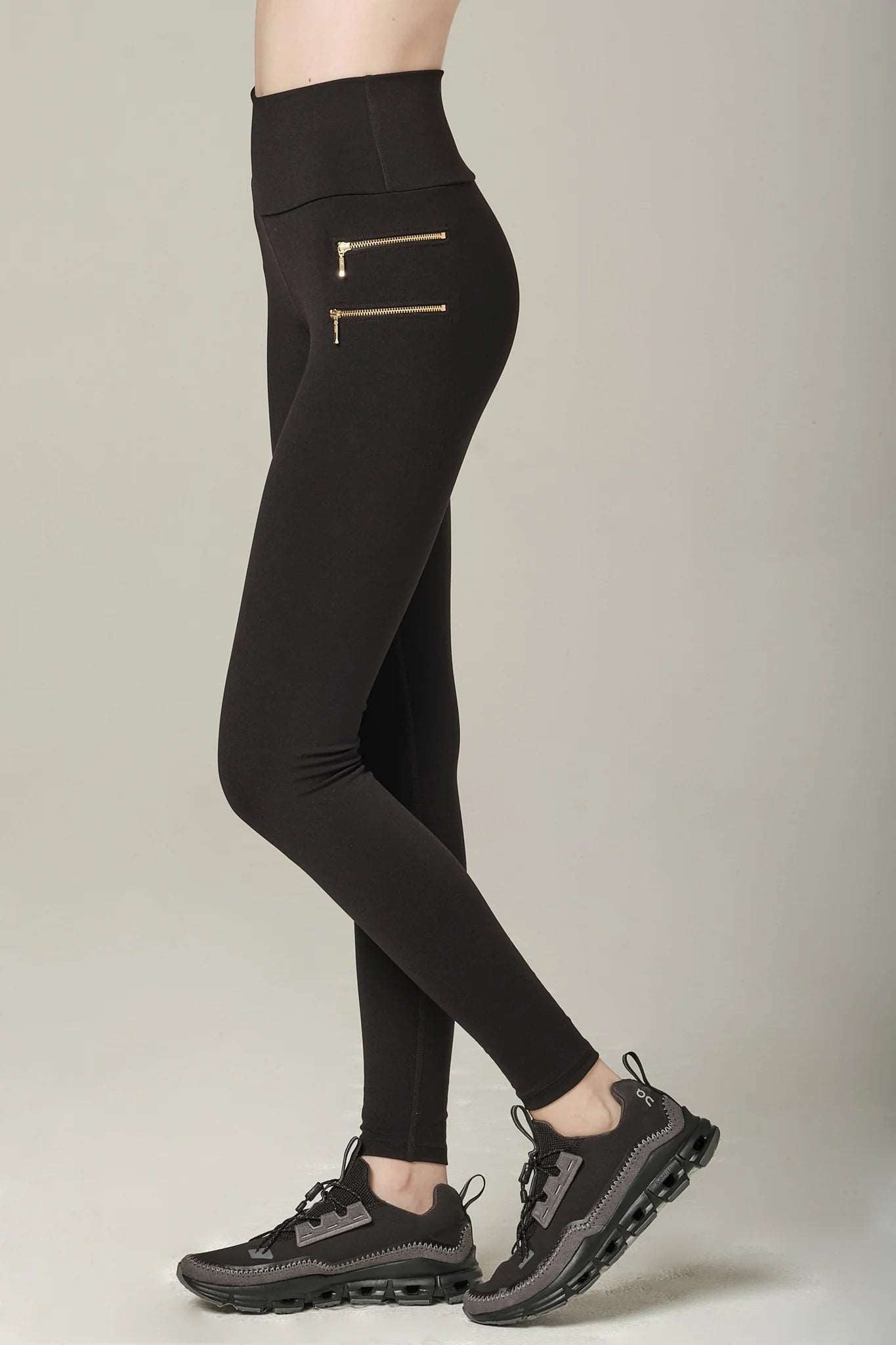 Printed Patterns 925 Fit Women's Zip It Super Soft Legging Pants - Black