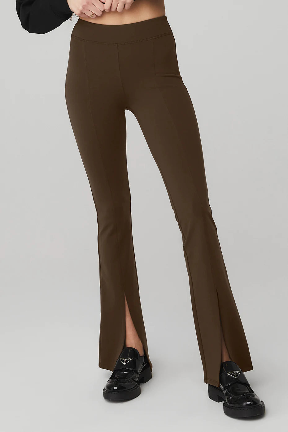 Fashion Must-have Alo Yoga Women's Flutter 7/8 Leggings - Espresso Brown