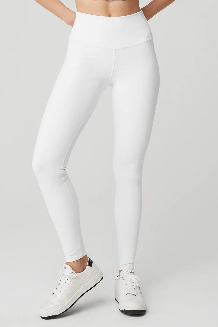 Unique Prints Alo Yoga Women's Airbrush High Waist No Seam Leggings - White
