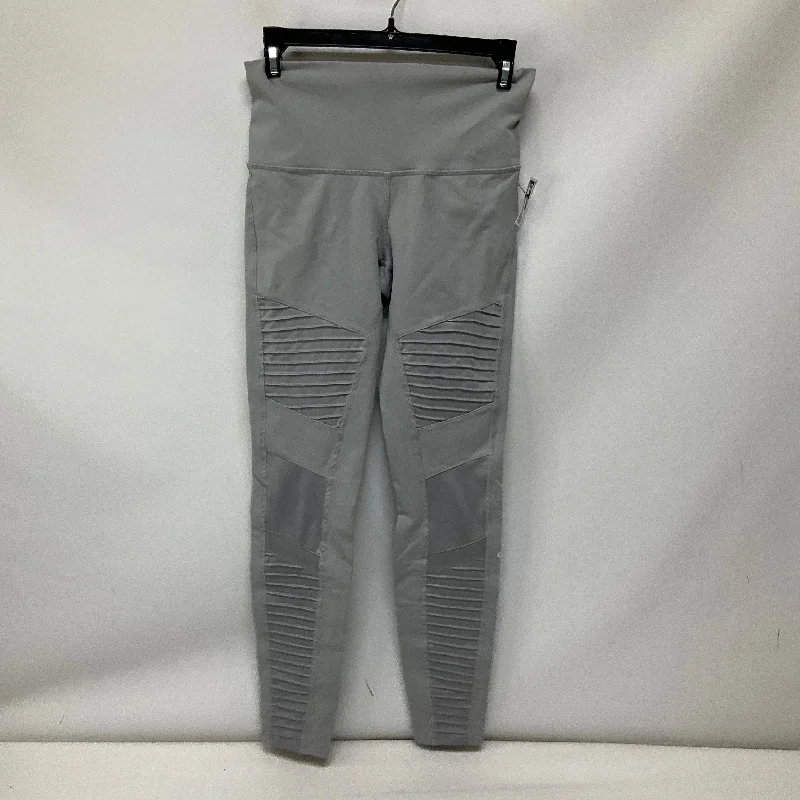 Stretch Design Athletic Leggings By Alo In Grey, Size: S