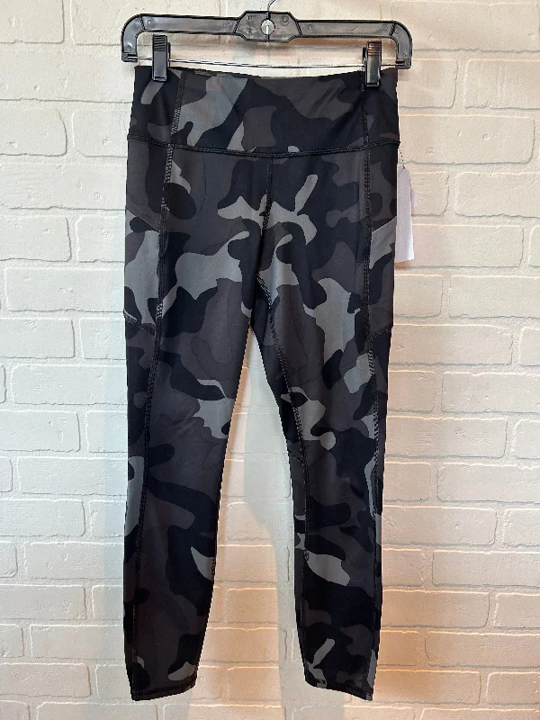 Warm Atmosphere Athletic Leggings By Athleta In Black & Grey, Size: 0