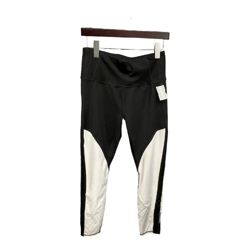 Relaxed Looks Athletic Leggings By Athleta In Black & White, Size: M