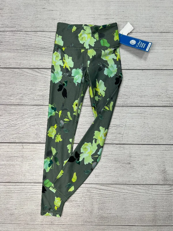 Casual Choice Athletic Leggings By Athleta In Green, Size: Xxs