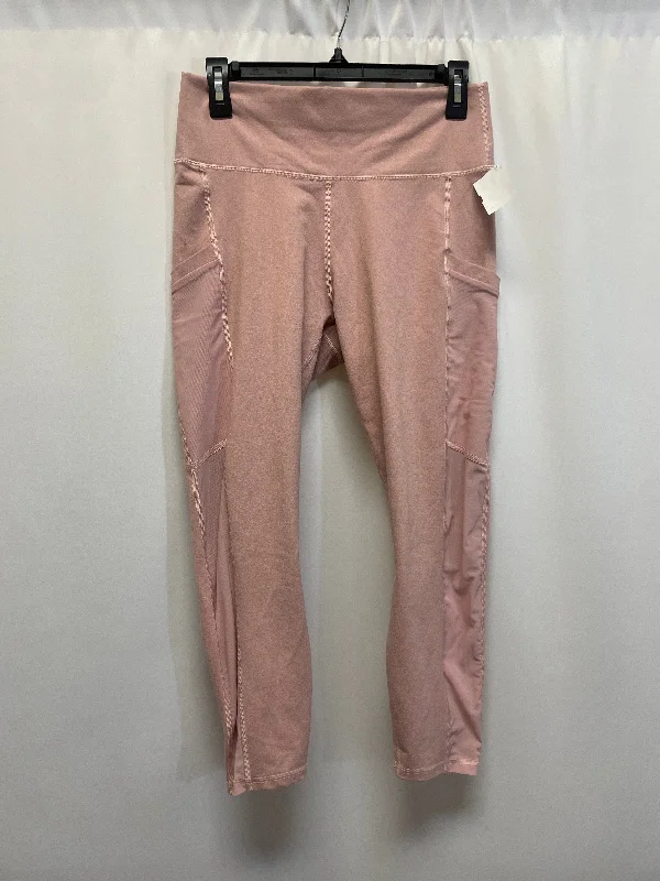 Stylish Ease Athletic Leggings By Fabletics In Pink, Size: L