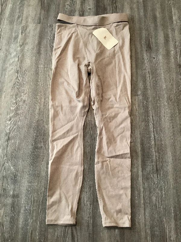 Cool Breeze At Night Athletic Leggings By Fabletics In Tan, Size: M