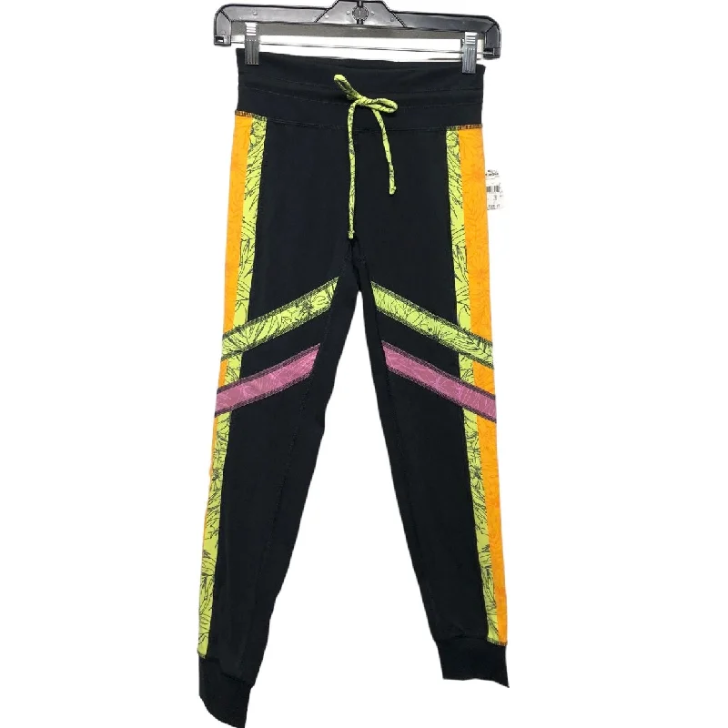 Daily Comfort Athletic Leggings By Free People In Black & Yellow, Size: Xs