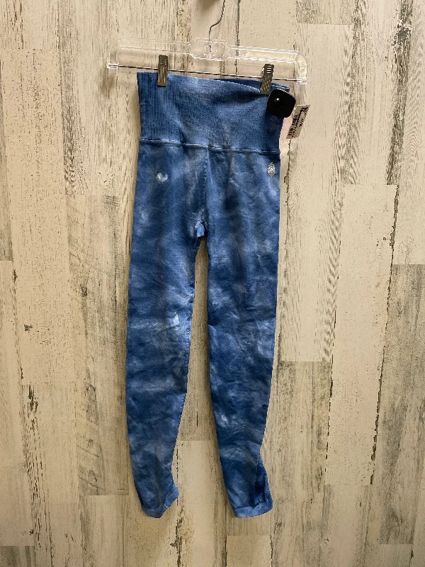 Comfortable Tops Athletic Leggings By Free People In Blue, Size: S