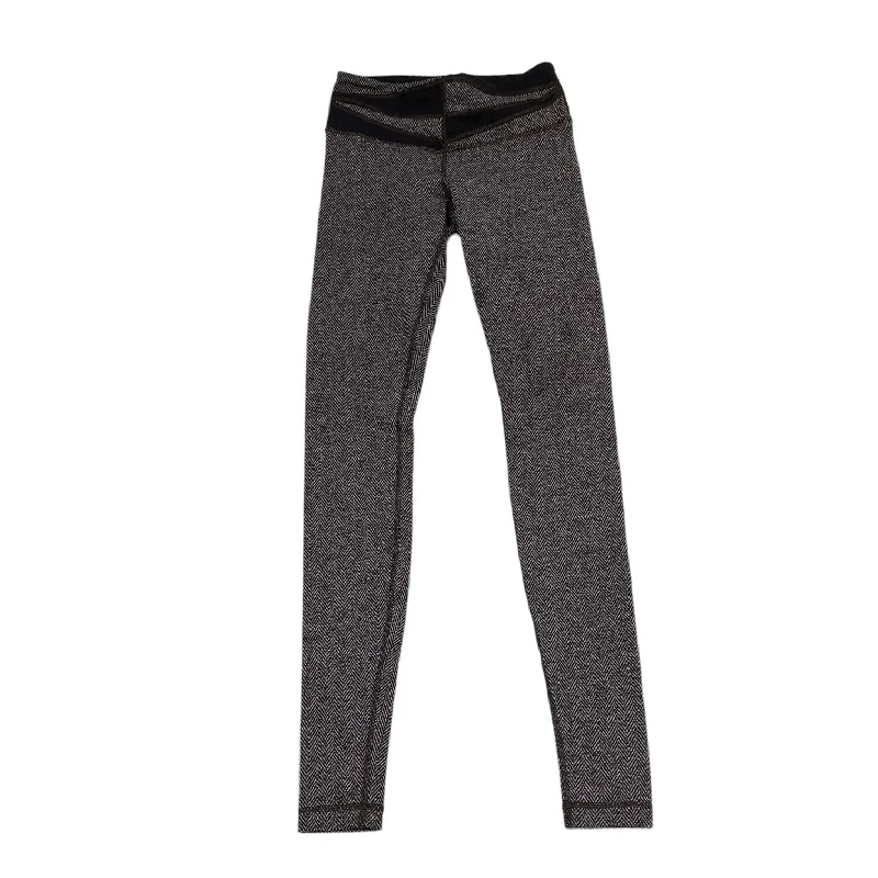 Loose Fit Athletic Leggings By Lululemon In Black & Brown, Size: 4